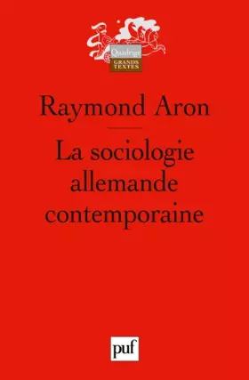 Couverture du produit · La sociologie allemande contemporaine