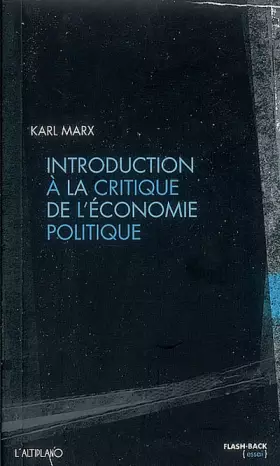 Couverture du produit · Introduction à la critique de l'économie politique
