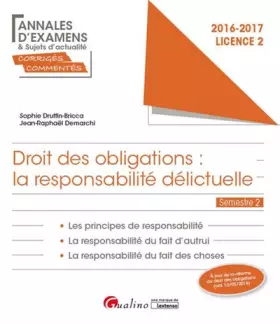 Couverture du produit · Droit des obligations : la responsabilité délictuelle - L2-S2