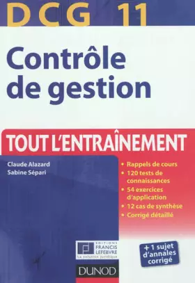 Couverture du produit · DCG 11 - Contrôle de gestion - 2e édition - Tout l'Entraînement