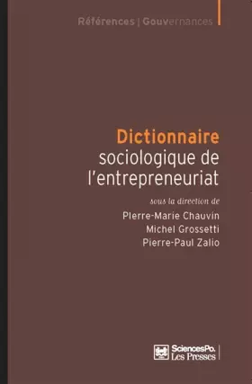 Couverture du produit · Dictionnaire sociologique de l'entrepreneuriat