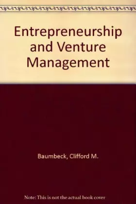 Couverture du produit · Entrepreneurship and Venture Management