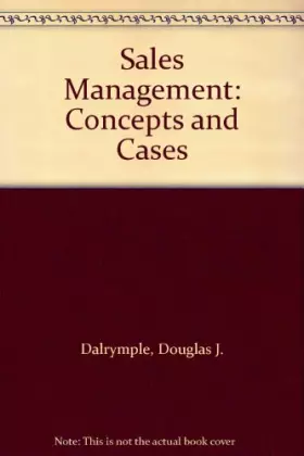 Couverture du produit · Sales Management: Concepts and Cases