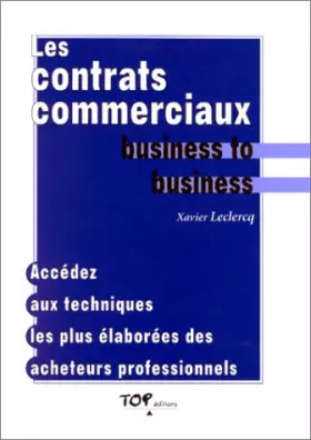 Couverture du produit · Les contrats commerciaux : Business to business