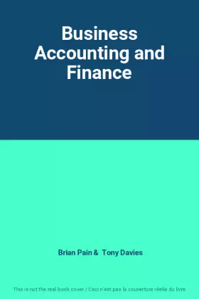 Couverture du produit · Business Accounting and Finance