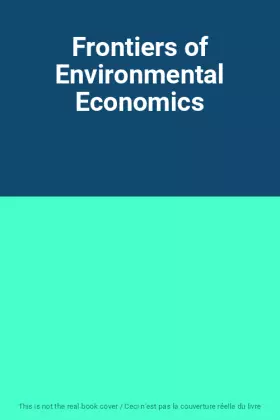 Couverture du produit · Frontiers of Environmental Economics