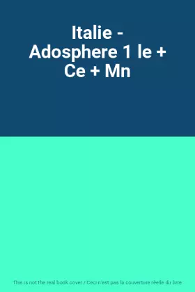 Couverture du produit · Italie - Adosphere 1 le + Ce + Mn