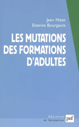 Couverture du produit · Les mutations des formations d'adultes