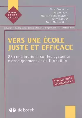 Couverture du produit · Vers une école juste et éfficace