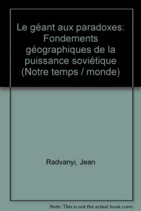 Couverture du produit · Le géant aux paradoxes