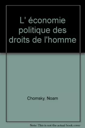 Couverture du produit · Economie politique des droits de l'homme