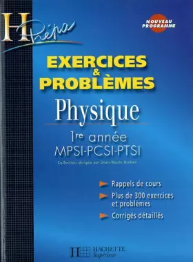 Couverture du produit · Physique 1ère année MPSI-PCSI-PTSI : Exercices & problèmes
