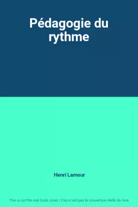 Couverture du produit · Pédagogie du rythme