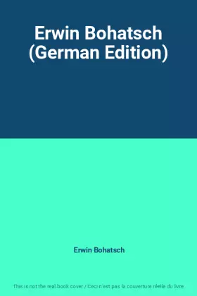 Couverture du produit · Erwin Bohatsch (German Edition)