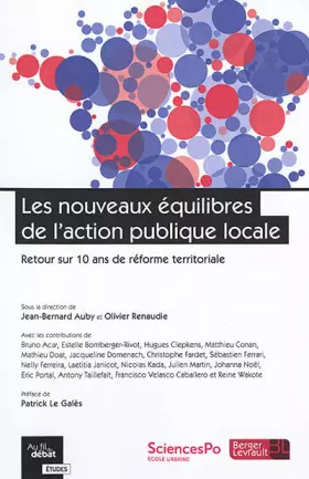 Couverture du produit · Les nouveaux équilibres de l'action publique locale