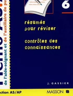 Couverture du produit · MEMO AS/AP DE L'AIDE-SOIGNANT ET DE L'AUXILIAIRE DE PUERICULTURE. : Modules 1 à 6