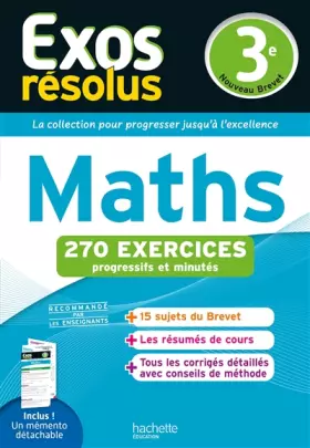 Couverture du produit · Exos résolus - Maths 3e
