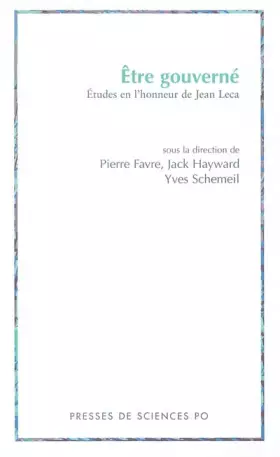 Couverture du produit · Être gouverné : Études en l'honneur de Jean Leca