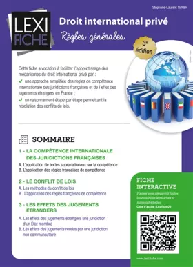 Couverture du produit · Droit international privé