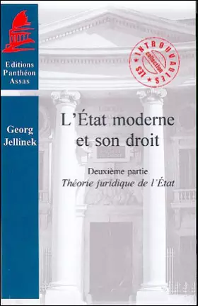 Couverture du produit · L ETAT MODERNE ET SON DROIT TOME 2: THEORIE JURIDIQUE DE L ETAT