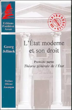 Couverture du produit · L'État moderne et son droit: THEORIE GENERALE DE L ETAT