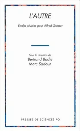 Couverture du produit · L'AUTRE. Etudes réunies pour Alfred Grosser