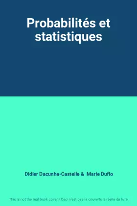 Couverture du produit · Probabilités et statistiques