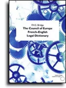 Couverture du produit · The Council of Europe French-English Legal Dictionary (International Law)
