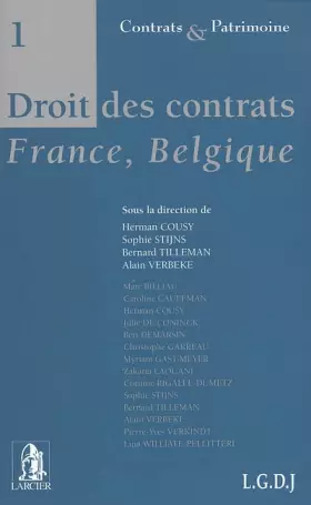 Couverture du produit · Droit des contrats France, Belgique