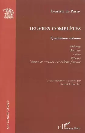 Couverture du produit · Oeuvres Complètes: Quatrième volume