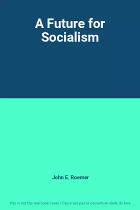 Couverture du produit · A Future for Socialism