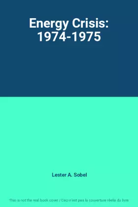 Couverture du produit · Energy Crisis: 1974-1975