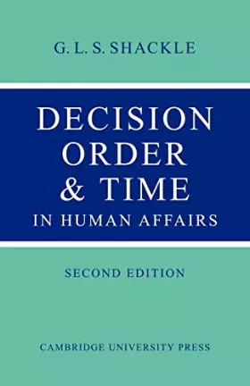Couverture du produit · Decision Order and Time in Human Affairs