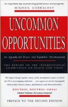 Couverture du produit · Uncommon Opportunities: An Agenda for Peace and Equitable Development