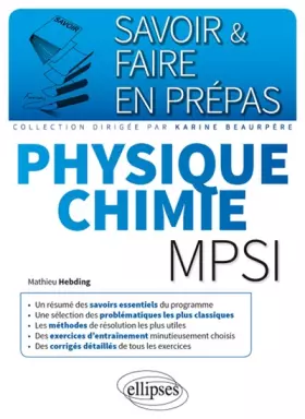 Couverture du produit · Savoir & Faire en Prépas Physique Chimie MPSI