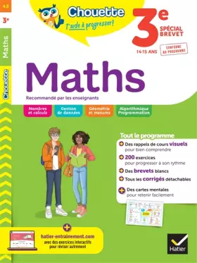 Couverture du produit · Chouette - Maths 3e: cahier de révision et d'entraînement recommandé par les enseignants