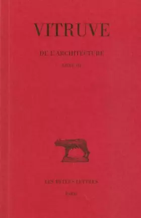 Couverture du produit · De l' Architecture. Livre VII