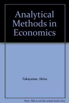 Couverture du produit · Analytical Methods in Economics