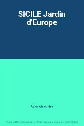 Couverture du produit · SICILE Jardin d'Europe