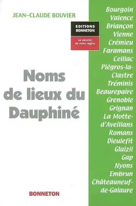 Couverture du produit · Noms de lieux du Dauphiné