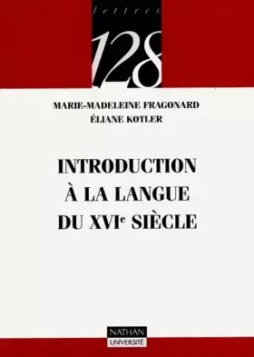 Couverture du produit · Introduction à la langue du XVIe siècle
