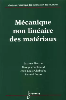 Couverture du produit · Mécanique non linéaire des matériaux