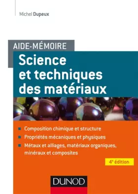 Couverture du produit · Science et génie des matériaux