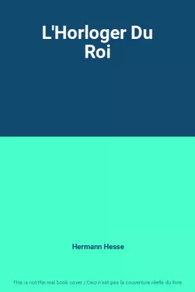 Couverture du produit · L'Horloger Du Roi