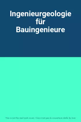 Couverture du produit · Ingenieurgeologie für Bauingenieure