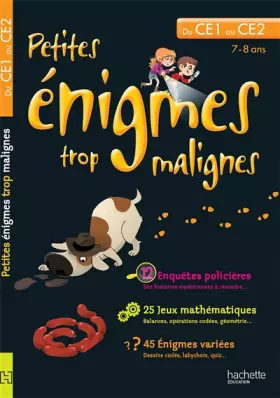 Couverture du produit · Petites énigmes trop malignes - du CE1 au CE2 - Cahier de vacances