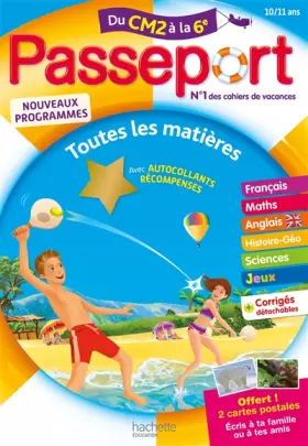 Couverture du produit · Passeport - Du CM2 à la 6e (10-11 ans) - Cahier de vacances 2022