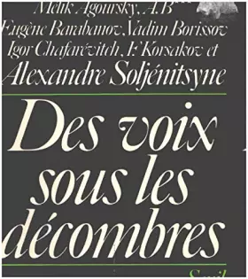 Couverture du produit · Des voix sous les décombres