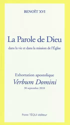 Couverture du produit · Verbum Domini, La Parole de Dieu dans la vie et dans la mission de l'Eglise