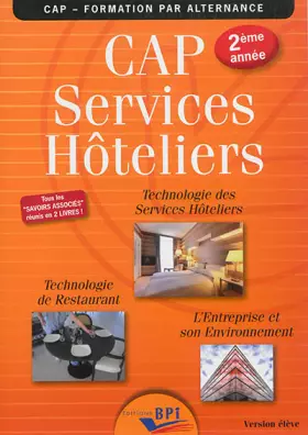 Couverture du produit · CAP Services hôteliers 2ème année - Elève